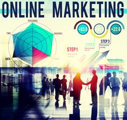 Poster - Online Marketing Global Business Strategy Concept