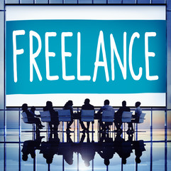 Wall Mural - Freelance Part time Outsources Job Employment Concept