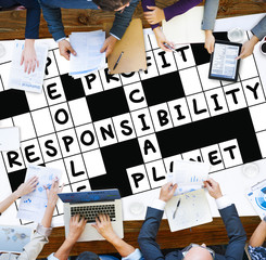 Wall Mural - Social Responsibility Reliability Dependability Ethics Concept