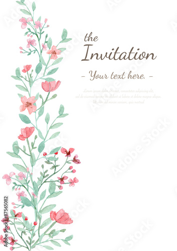 Flower Invitation Card