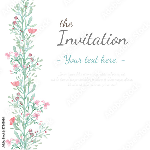 Flower Invitation Card