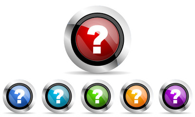 Poster - question mark vector icons set