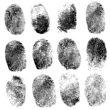 Set Of Fingerprints, Vector Illustration