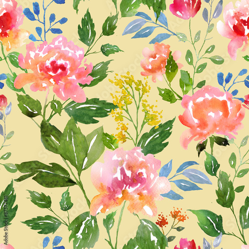 watercolor floral pattern