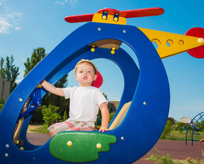 Child playing in park