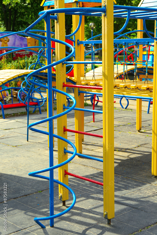 Colorful playground in public park
