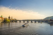 Vltava river and Charles bridge, Prague