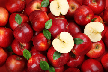 Sticker - Red apples background