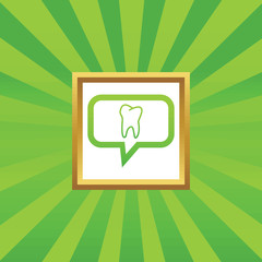 Wall Mural - Tooth message picture icon