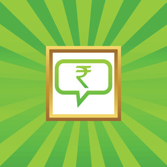 Wall Mural - Rupee message picture icon