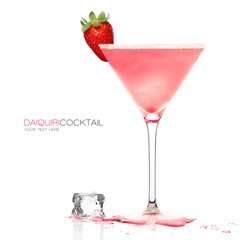 Wall Mural - Daiquiri Frozen Cocktail isolated on White