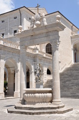 Canvas Print - Courtyard Benedictine Monastery at Monte Cassino