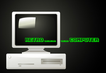 Wall Mural - Retro computer