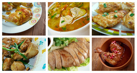 Sticker - set of different chicken meat