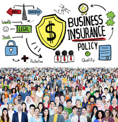 Wall Mural - Business Insurance Policy Guard Safety Security Concept