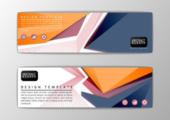 modern abstract triangle banner design template, vector