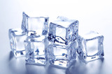 Fototapeta Kuchnia - Ice cubes isolated on white