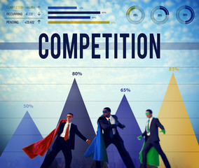 Wall Mural - Compettion Compettitive Marketing Race Solution Concept