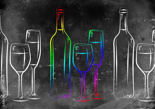 Fototapeta dla dzieci Wine art illustration