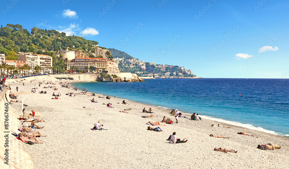 Poster La Plage De Nice Nikkel Art