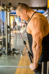 Wall Mural - Bodybuilder at gym