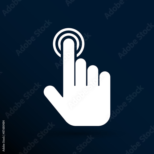 Foto Klicken. Handsymbolzeiger. Vektor Fingerzeiger
