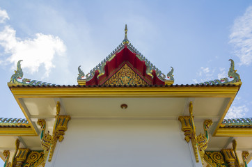 Wall Mural - Pattern the Church on the blue sky at Thailand 