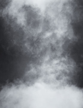 Fototapete - Black and White Clouds and Fog