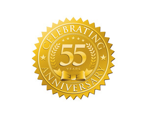 Wall Mural - anniversary logo golden emblem 55