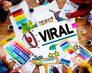 Wall Mural - Viral Marketing Spread Review Event Feedback Concept