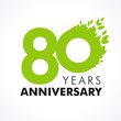 80 anniversary leaves logo