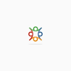 team partner group logo social design vector
