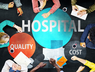 Sticker - Hospital Quality Cost Healthcare Treatment Concept