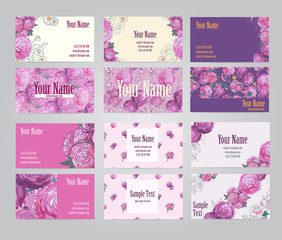 Beautiful floral business card