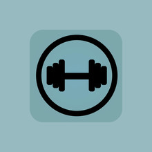 Pale Blue Barbell Sign
