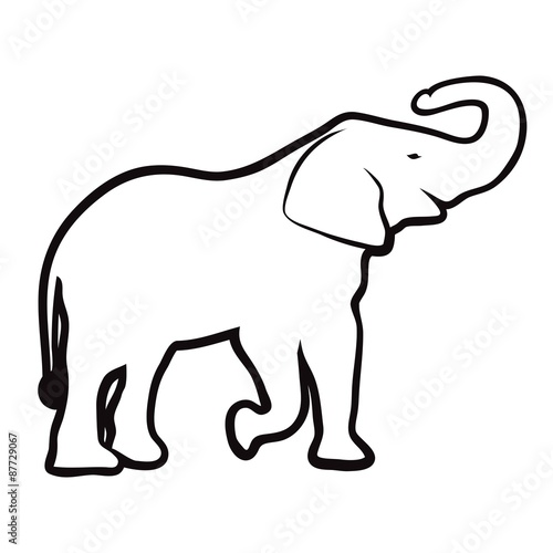 ELEPHANT OUTLINE VECTOR Stock Illustration Adobe Stock