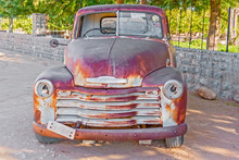 Old And Rusty Chevrolet In Namibia