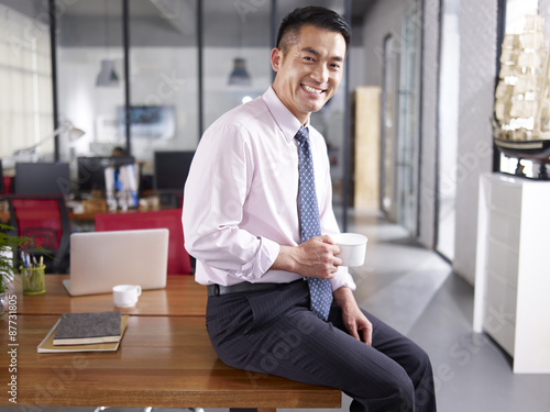 Fotografie, Obraz portrait of a happy asian business executive in office