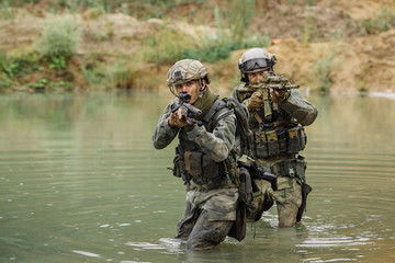 Wall Mural - rangers during the military operation