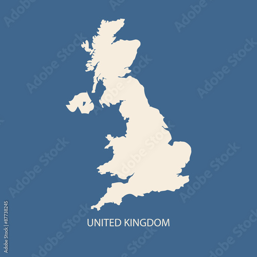 Cuadros en Lienzo UNITED KINGDOM MAP VECTOR, UK MAP VECTOR