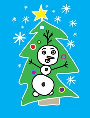 Poster - Christmas Tree, art vector design