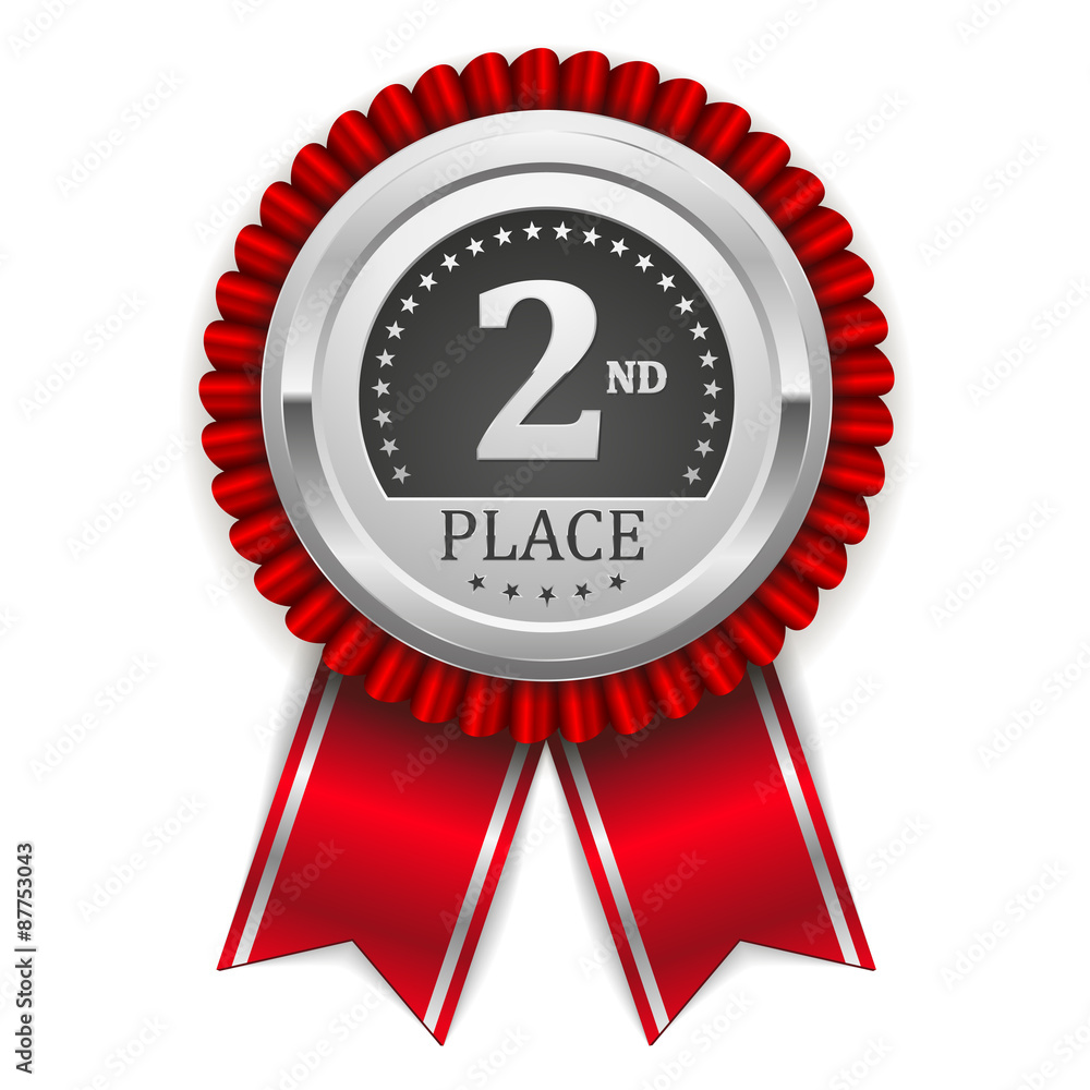 Round 2nd Place Badge With Ribbon On White Background Stock Vector round-2nd-place-badge-with-ribbon-on-white-background-stock-vector
