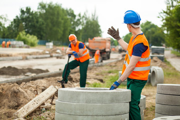 road construction work zone