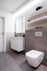 Wall Mural - Grey tiles in bathroom