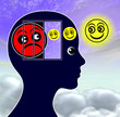 Mood Elevator, woman fighting depressions by self hypnosis