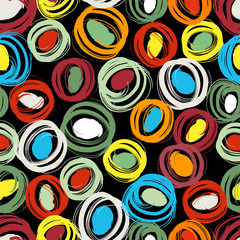 seamless background pattern, with circles and strokes