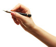 © Africa Studio - Female hand with pen isolated on white