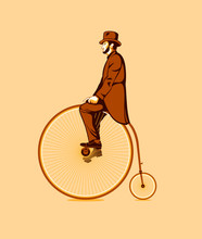 Man Riding Penny Farthing Free Stock Photo Public Domain Pictures