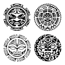 Set Of Polynesian Tattoo