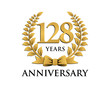 anniversary logo ribbon wreath 128